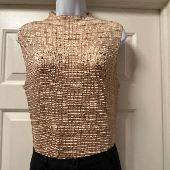 Gold sleeveless top, size large - Picture 2 of 4